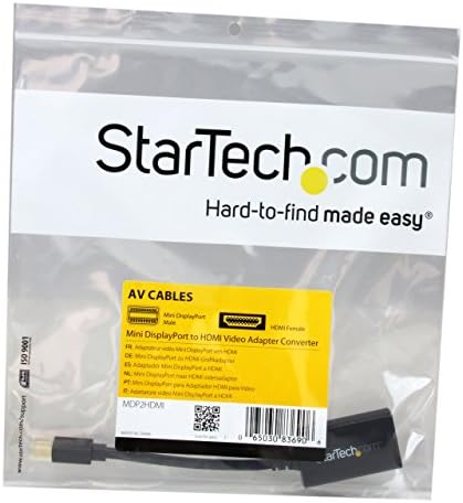 Starch.com 1x Mini DisplayPort u HDMI Pretvarač video adaptera - 1080p u paketu sa 1x 2m 4K brzi HDMI kabel