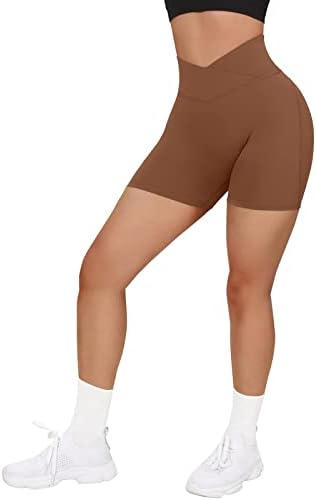 Bikerske kratke hlače za žene High Squik Tummy Control Ležerne prilike, Atletski kratke hlače