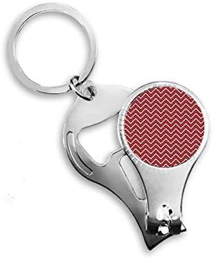 Crveni bijeli božićni ukras uzorak za nokte na noktu za prsten ključeva za ključeva