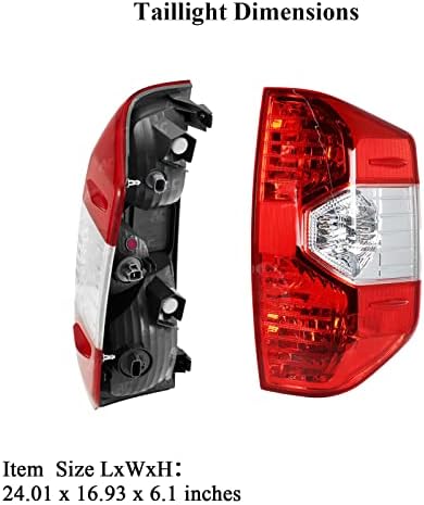 WonVon samo desno Suvozačko zadnje svjetlo Zadnja lampa kompatibilna sa 2014 2015 2017 2018 2019 2020 2021 Toyota Tundra dijelovi Link TO2800193