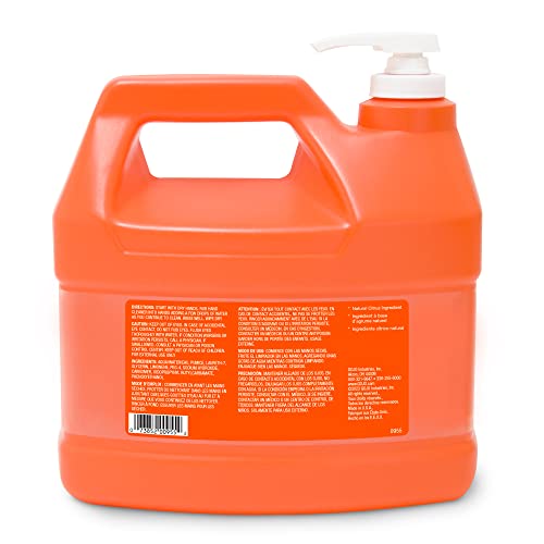 Gojo prirodno narandžasto sredstvo za čišćenje ruku od Plovućca, 1 galon brzo Djelujućeg losiona za čišćenje ruku s bocom pumpe za plavac - 0955-04