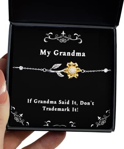 Neprimjerene bake poklone, ako je baka rekla, nemojte ga zaštititi!, Baka suncokret narukvica
