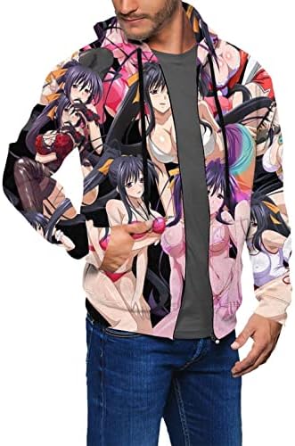 Pankooclub Anime Manga High School Dxd puni zip hoodie muške casual vrhove modni dugi rukav duks pulover s kapuljačom
