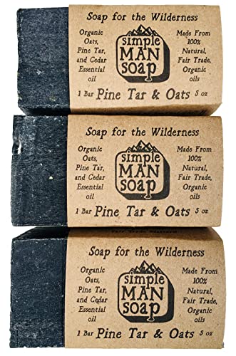 Bee The Light Simple Man Soap-muški potpuno prirodni sapun napravljen od organskih sastojaka fer trgovine sa čistim eteričnim uljima za muškarce-Manly sapun u dugotrajnim blokovima od 5 oz