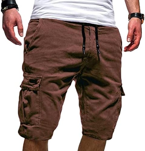 Maiyifu-GJ muški elastični struk tegore za teretni kratke hlače opušteni fit na otvorenom Multi džepovi kratke hlače Lagane vučne hlače