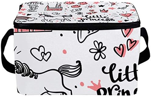 Nepropusna kutija za ručak, izolovana Bento kutija za muškarce i žene za odrasle, kanta za ručak za višekratnu upotrebu sa naramenicom Doodle Princess
