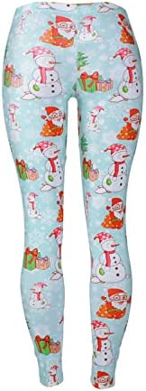 Hlače Dame Grafički trening Yoga Božićne božićne velike noge Topli ravne pantalone hlače tajice čarape tinejdžerke