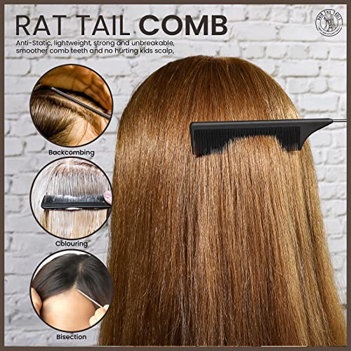 Teenitor Hair Tail Tools sa 900kom prozirnom gumicom za kosu, čelikom za češalj za rat Tail,5kom bešavnom