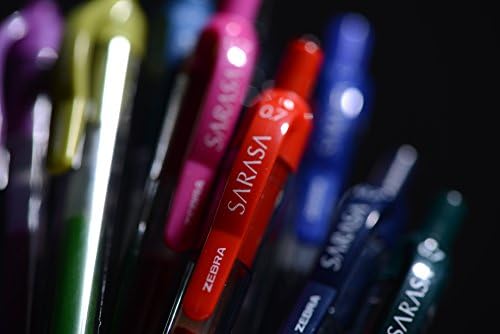 Zebra olovka Sarasa Uvlačiva Gel olovka, srednje tačke, 0,7 mm, crno mastilo, 5 pakovanja