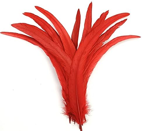 Zamihalaa 20pcs / Lot Crvena guska perje za zanate Nojev pijetao prirodno pero DIY dekoracija za prazničnu