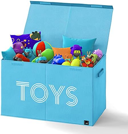Mindspace velika kutija za igračke za dječake - kutija za igračke za dječake, djevojčice, malu djecu, dječja kutija za igračke Organizator-kante za odlaganje igračaka za djecu kontejneri za odlaganje-kutija za odlaganje djece-Organizator za odlaganje dječje igraonice, plava