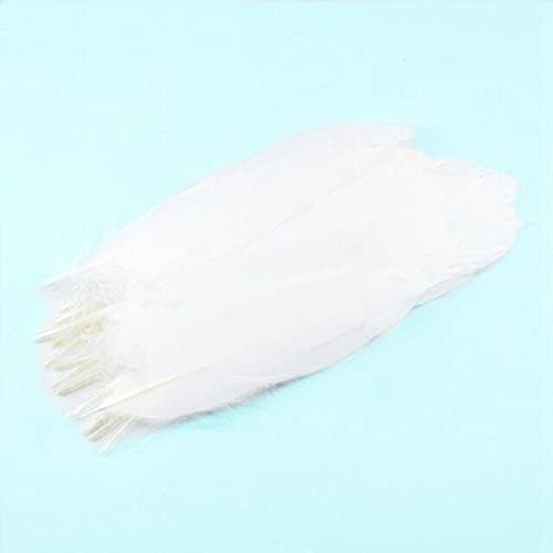 100kom obojeni zanati za zabave perje vjenčani dekor pljusak prirodni bijeli nakit od Gusjeg perja Izrada DIY kućnih dodataka 13-18cm - 50 kom - Zamihalaa