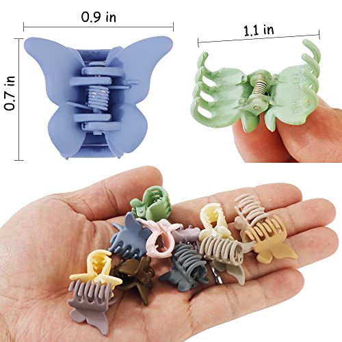 ATODEN Butterfly hair Clips 12kom male kopče za kosu za djevojčice Mini kopče za kandže za tanku