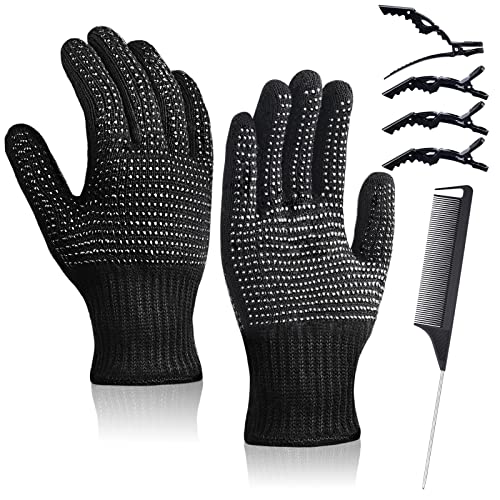 Arritz toplotne rukavice za oblikovanje kose, profesionalne toplotne utikače Silikonske rukavice rukavice sa kopčom za kosu i češljam za curling wind ravni gvožđe, univerzalne veličine
