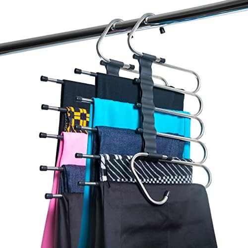 Vješalica za HangMee pantalone - vješalica za ormar od Nehranjivog čelika sa protukliznim dizajnom za pantalone, šalove, suknje i pantalone