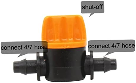 Ventil za navodnjavanje kaplja, 100pcs 1/4 inčni ventili za zatvaranje, univerzalno povezivanje cijevi za navodnjavanje