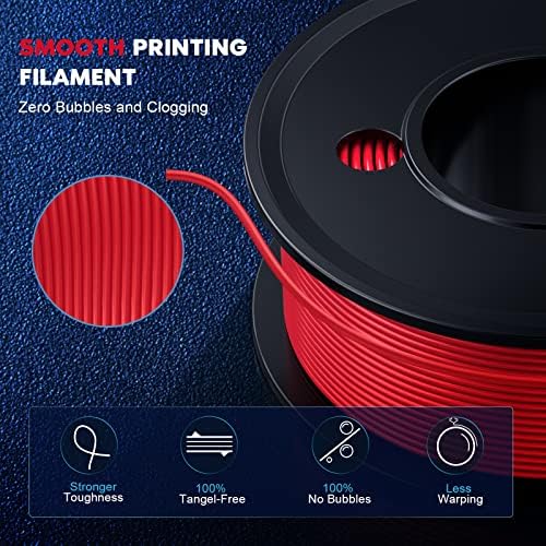 Fahkns 3D štampač filament 175mm 3-d Štamparski materijali 5 boja Skupska ploča Podigni 1,75 mm Bijela crna crvena plava ljubičasta filiment1.75 Tačnost ± 0,02 mm punila vakuumski paket 250g x 5 roll