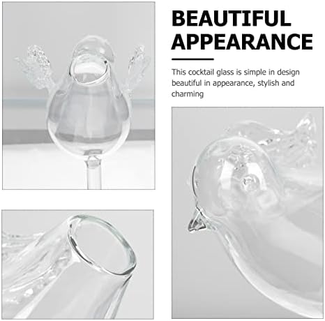 Hemoton Smješteno ukrašavanje koktela Clear Bridd Design Champagne Naočale Novost Novost za piće za piće Martinis