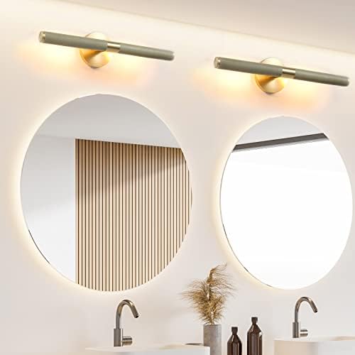 RINGRAIN Zlatna toaletna svjetla za kupatilo Fixtures preko ogledala 18.9 inch all mesing moderna zidna rasvjeta, zidno svjetlo za slike savršeno za spavaću sobu,kupatilo, hodnik
