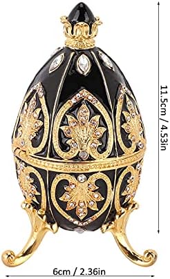 Herchr Artificial Uskršnji nakit jaja, oslikana emajlirana fabrege jaja nakit s dijamantima nakit za nakit za kućne ukrase
