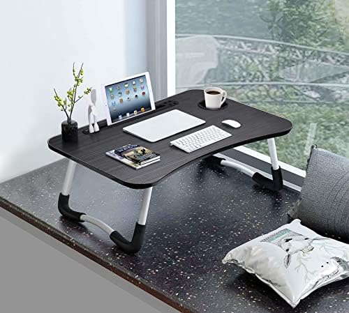 Slendor Laptop Desk sklopivi sto za krevet sklopivi poslužavnik za doručak prenosivi Lap Stand sto za Notebook stalak držač za čitanje za krevet/kauč/sofu / pod