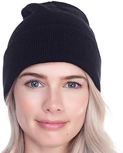SILVERFEVER Beanie muškarci žene-Unisex lobanja sa manžetama pletena zimska kapa
