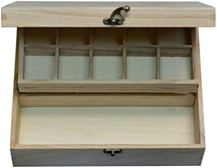 WYFDC komad Drvena kutija napravljena retro i elegantna izgled drveta kutija za odlaganje kutije za nakit