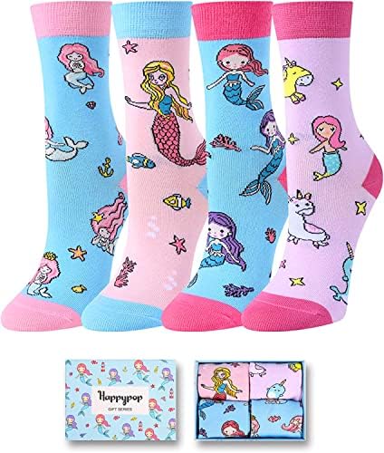 Zmart Girls Socks smiješno Dječje čarape Unicorn Socks sirena Životinjske čarape Djevojke slatke poklone 2-15 godina