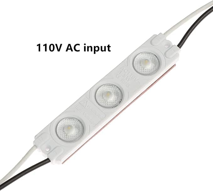 100pcs 110V AC LED modul bijeli 1.5W Dekorativno svjetlo za slovo znakova za reklamiranje sa trakom lepila na