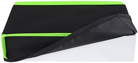 PlayVital crni najlon za prašinu za Xbox serije S konzola, mekane uredno obloge za prašinu, protiv ogrebotine vodootporne poklopce za Xbox serije S konzola - Neon Green Trim