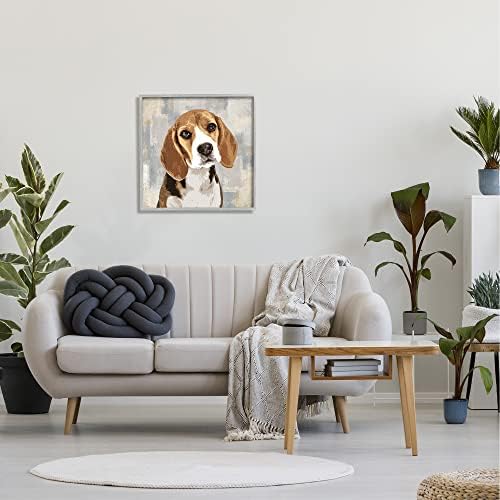 Stupell Industries Pas Beagle strpljivo čekanje Sažetak povratnog kućnog ljubimca, dizajn Keri Rodgers