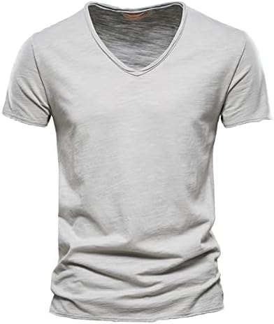 Muškarci Slim Fit bluza Ters Ljeto Ležerne prilike pune boje 2023 Modni T košulje Udobni kratki