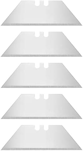 Zidni komunalni nož trapezoidni sečiv 5 pakovanje, oštar ugljen čelik drži i rub za kućnu i projektnu