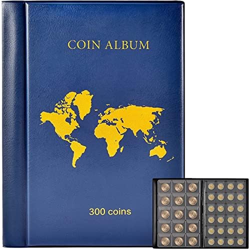 Coin Collection Book Holder Album za kolekcionare, 300 džepovi kovanice Display Storage Case