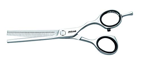 Jaguar Share srebrna linija CJ4 Plus 5,5 inčni tanji profesionalni, ergonomski, čelični prorjeđivač za kosu, teksturiziranje, rezanje i obrezivanje škara za salon stiliste, kozmetičare, komode i komode za kosu i brijače