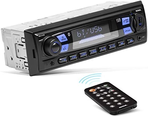 Zvučne olujne laboratorije ML43B Multimedijalni automobil stereo - Single DIN, MP3 uređaj, bez CD / DVD, Bluetooth audio i bez ruku, USB, SD, AUX in, AM / FM radio, bežični daljinski upravljač