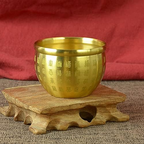 Zerodeko Početna Dekor Početna Dekor ureda Decor Brass Bowl Retro Chinese Feng Shui Basin Boalth Poverserity