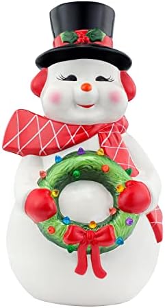 G. Božićne prevelike keramičke figure 22 -Snowman božićni dekor, bijeli