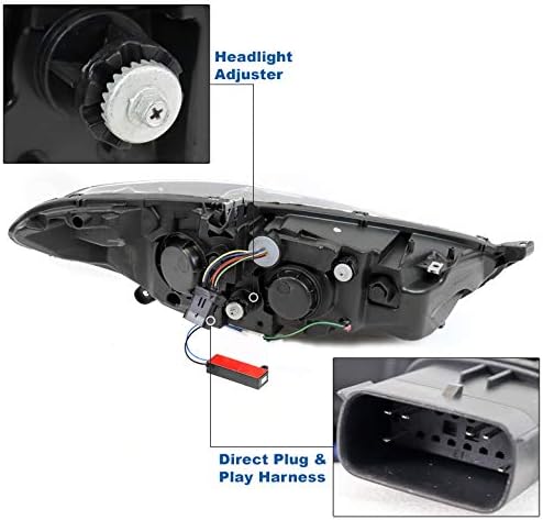 ZMAUTOPARTS LED Switchback signalni projektor farovi Chrome w / 6.25 plavi DRL kompatibilan sa Ford Fusion