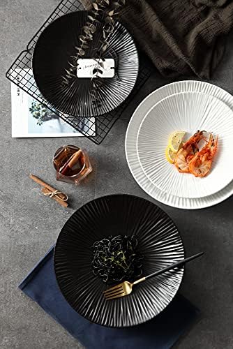 JUSALPHA set ploča za večeru od 4-japanskog stila, svestrane kružne ploče za posluživanje za doručak,