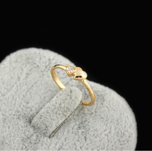 Nongkhai prodavnica 18k žuto pozlaćeno Cirkon srce ljubavni prstenovi ženski nakit
