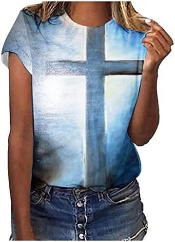 Djevojke 2023 modni kratki rukav pamučna Crewneck grafička Srednjovjekovna bluza majica ljetna jesenska bluza za žene O5