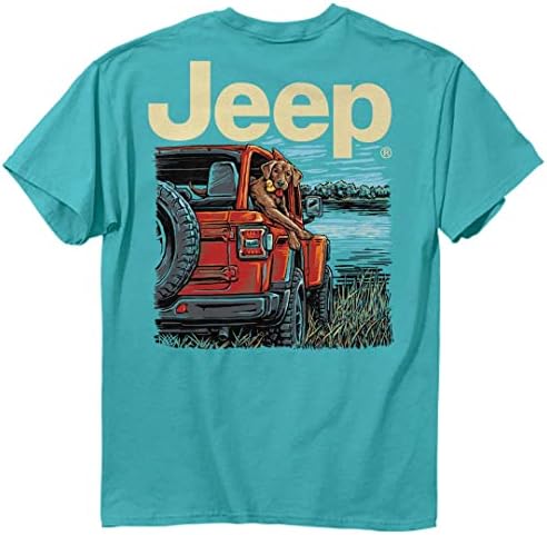 Jeep Happy Repovi Muška majica kratkih rukava, Plava | Patka, pas, wrangler sportski dizajn