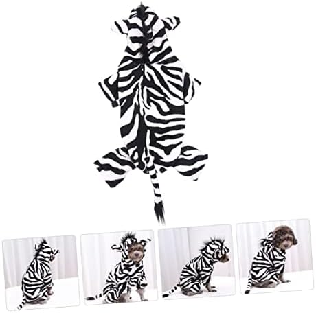 Ipetboom 1pc Zebra Transformacija kostim topla za kućne jakne Jakne za pse Xmas pseći kostim psa Topla odjeća Zebras kućna ljubimca Puppy Warm CAPE Halloween Termalna odjeća Flannel