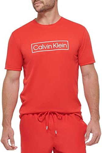 Calvin Klein Muška mala težina Brzi suhi kratki rukav 40+ UPF zaštita