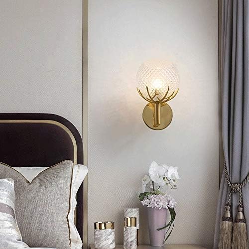 Uaste Gold Art zidna lampa jednostavna moderna staklena lopta TV pozadinsko zidno svjetlo G9 LED vanjsko svjetlo