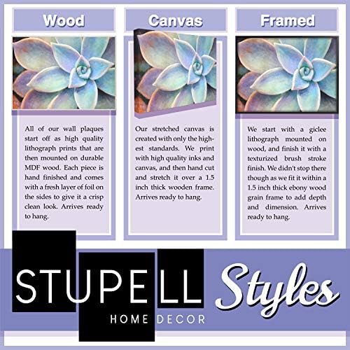 Stupell Industries The Stupell Home Dekor Kolekcija Smeđe prugaste šešire sa ružičaste ruže, platno,
