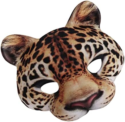 Abaodam Vintage dekor od 2 Noć vještica poluoče Leopard Photo Prop životinjski maskarsko maskarsko dekorativne zabave Masquerade maske Leopard Photo Ornament