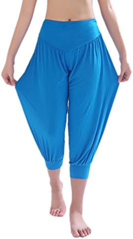 Yoyoiei ženske čvrste boje mekani elastični spandex vickers yoga hlače harem hlače