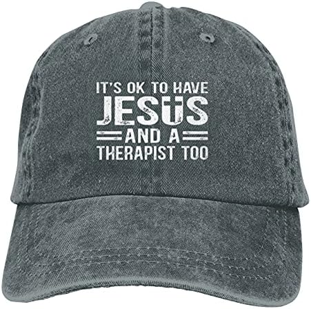 U redu je imati Isusa i terapeuta kapa za odrasle Podesiva klasična oprana kapa od trapera za vanjsku upotrebu